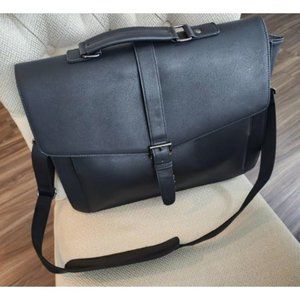 Men's Leather Briefcase 15.6 Inch Laptop Messenger Bag